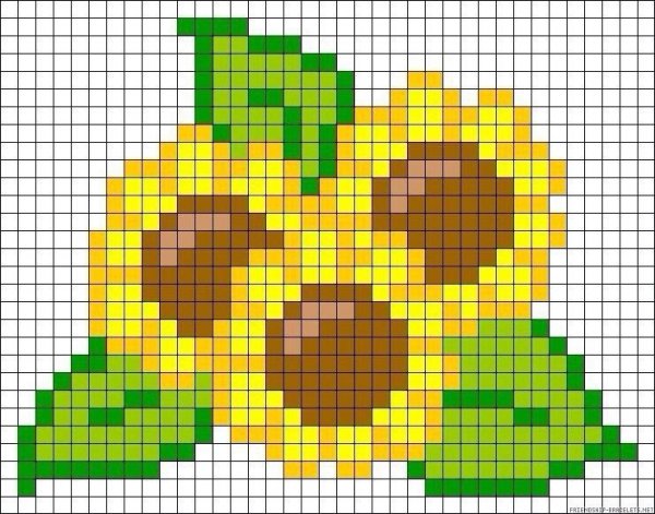 Рисовать по клеточкам цветы