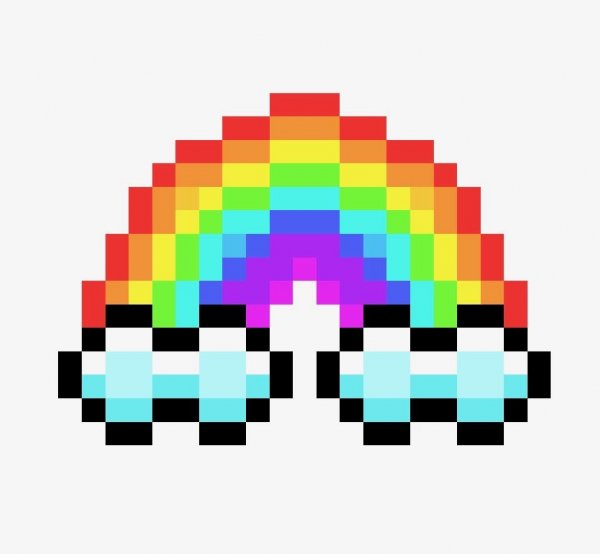 Радуга по клеточкам маленькая