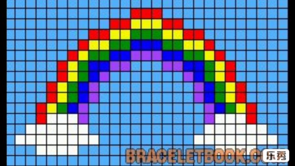 Рисование по клеткам Радуга