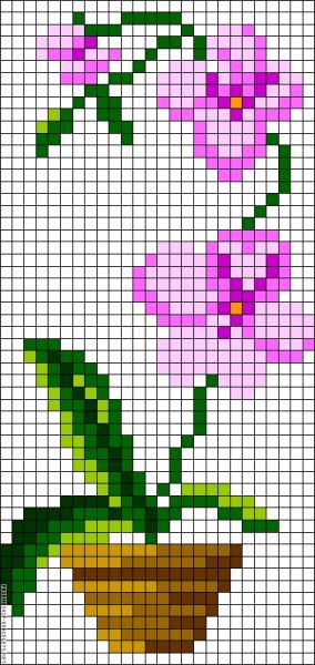 Цветы по клеточкам