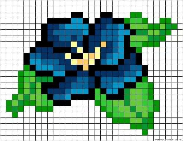 Цветочек по клеточкам