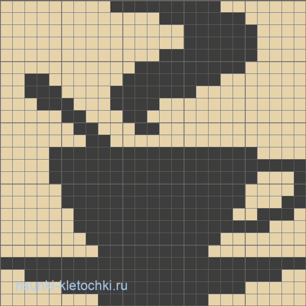 Рисунки в клетку черно белые