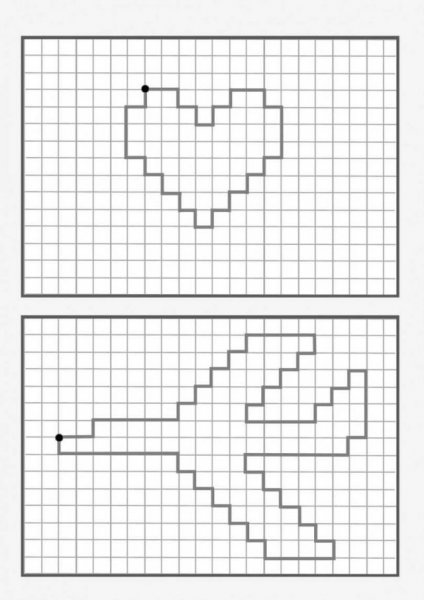 Примеры графического диктанта для дошкольников