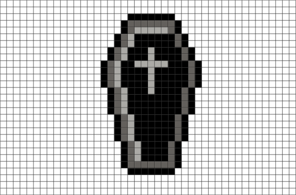 Рисунки по клеточкам грустные