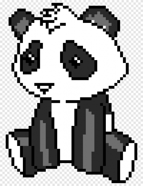 Панда пиксельарт