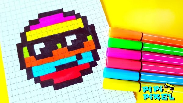 Рисунки по клеточкам Радужный