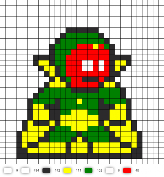 Рисование по клеточкам Марвел