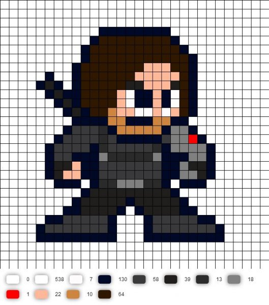 Рисование по клеточкам Марвел