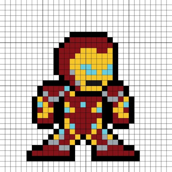 Супергерои в стиле пиксель арт