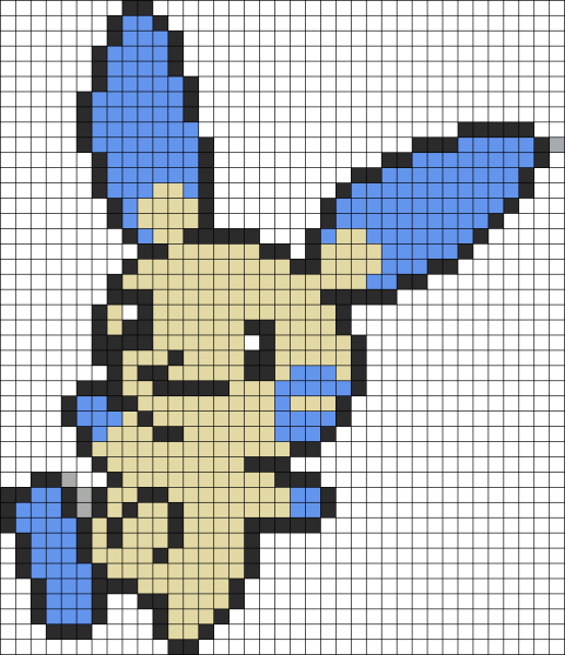 Рисование по клеточкам покемоны