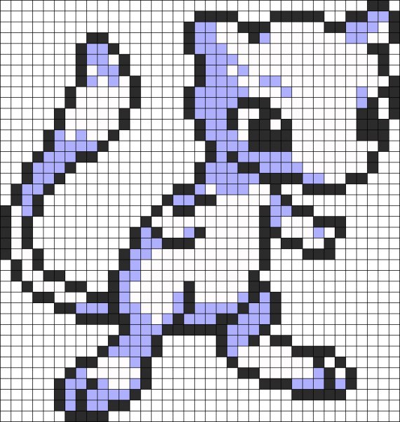 Рисование по клеточкам покемоны