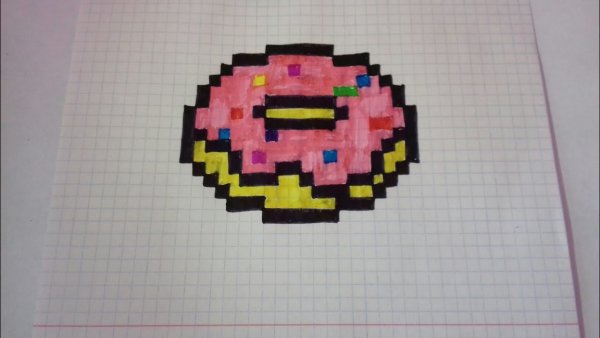 Пончик по клеточкам