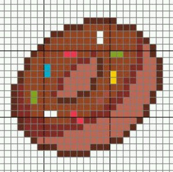 Рисование по клеточкам сладости