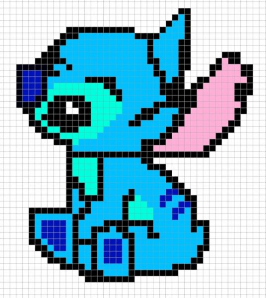 Стич по клеточкам в тетради