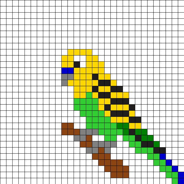 Рисунки по клеточкам птицы