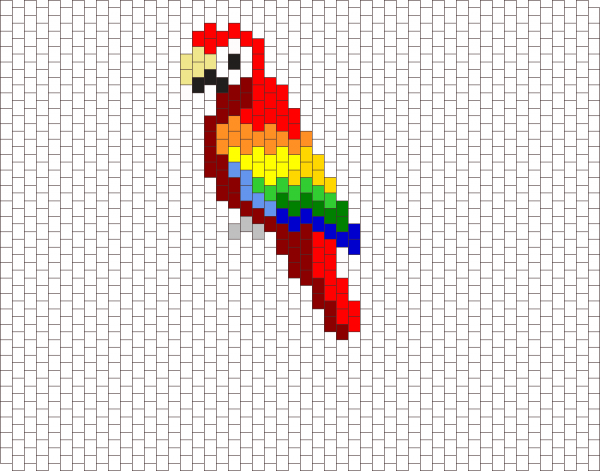 Рисунки по клеточкам маленькие птицы