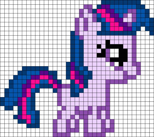 Рисовать по клеточкам пони