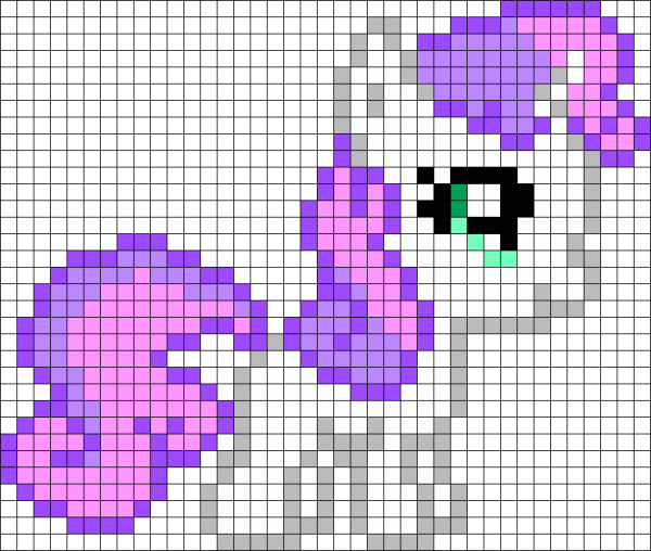 Рисование по клеткам пони