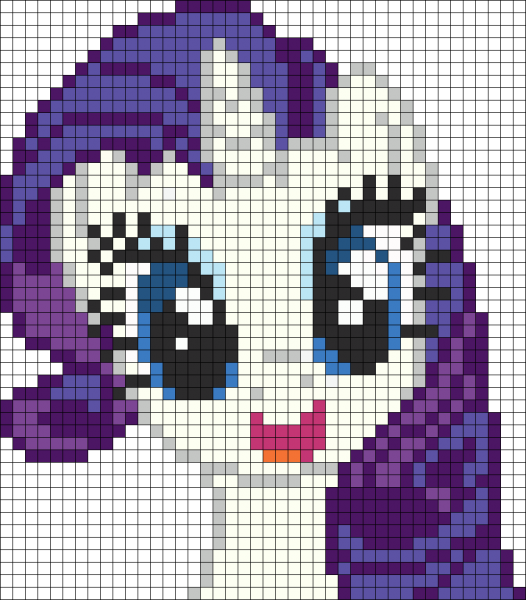 Рисование по клеточкам в тетради пони