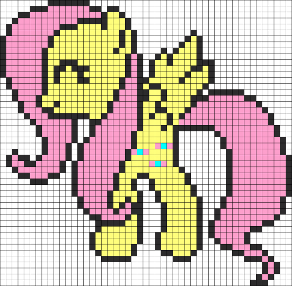 Рисование по клеткам пони