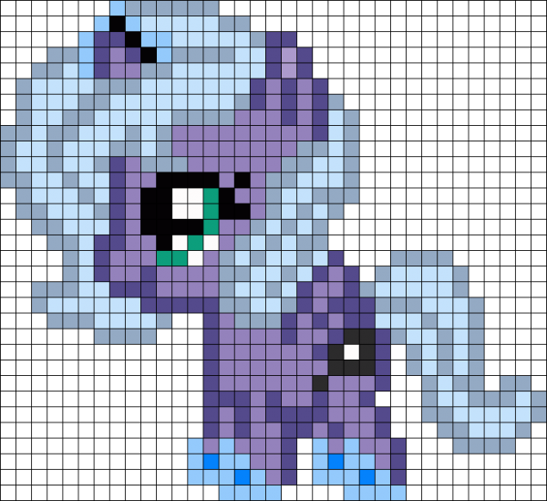 Рисовать по клеточкам пони