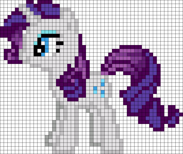 Рисовать по клеточкам пони