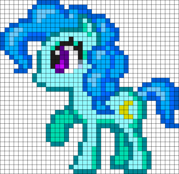 Рисовать по клеточкам пони