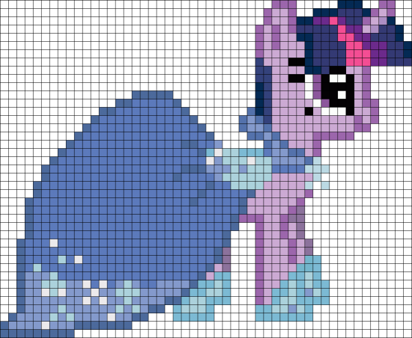 Рисовать по клеточкам пони