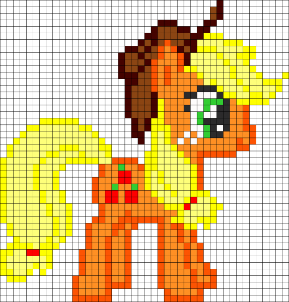 Рисовать по клеточкам пони