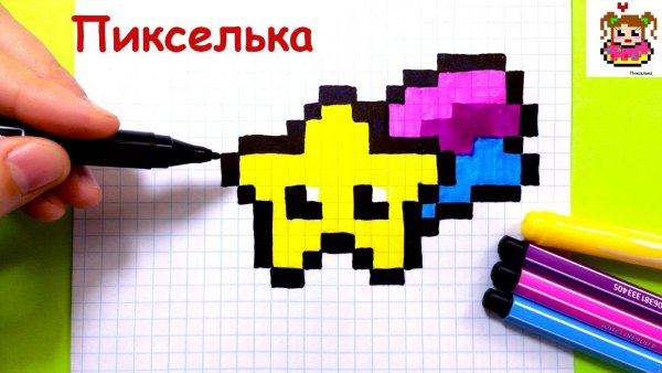 Кавайные рисунки в клеточку