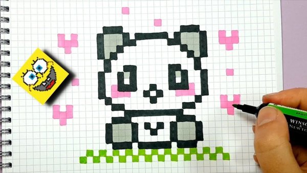 Рисунки по клеткам легкие кавайные
