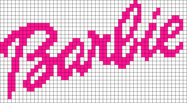 Надписи в клеточку