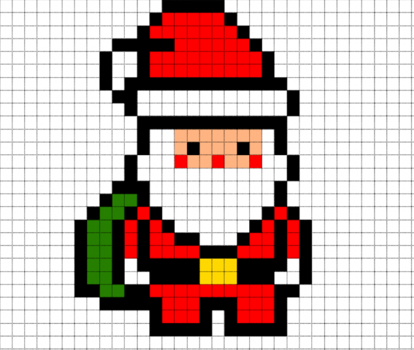 Рисование по клеточкам новый год