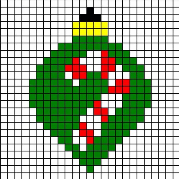 Рисование по клеточкам новогодние