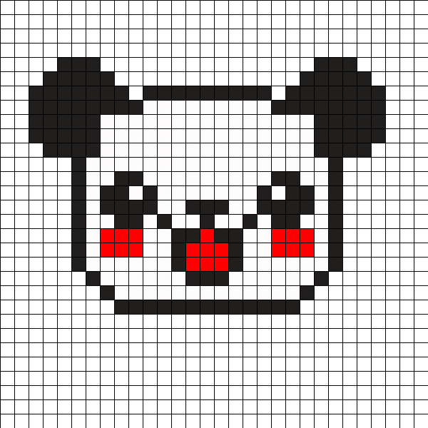 Панда пиксель арт