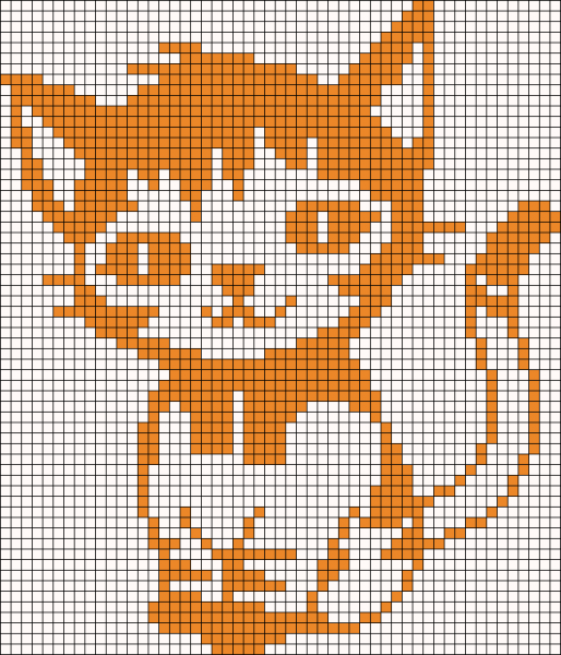 Рисунки котов по клеточкам