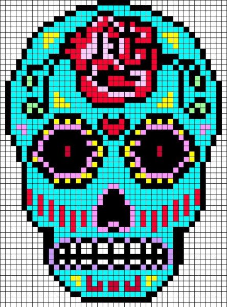 Рисунки по клеточкам в тетради цветные