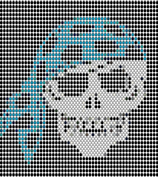 Череп по клеточкам