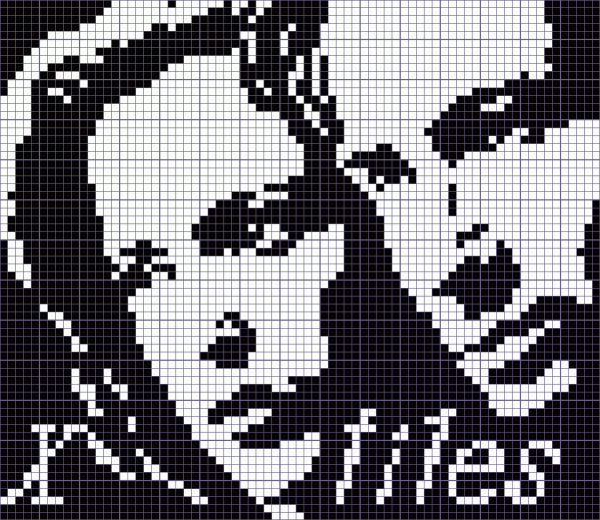 Портреты по клеточкам сложные