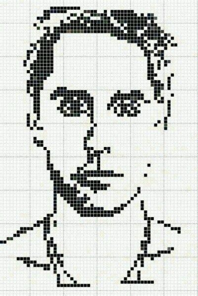 Рисование портретов по клеткам