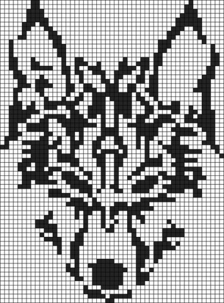 Волк пиксель арт