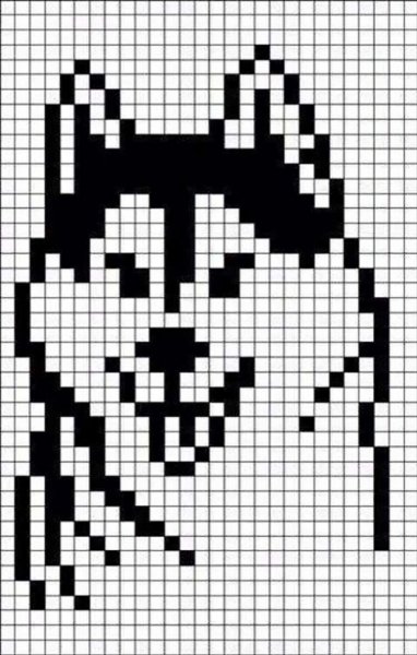 Вязание орнамент волк