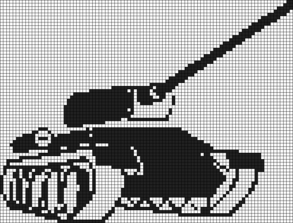 Рисование по клеточкам машины