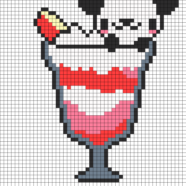 Рисование по клеткам мороженое