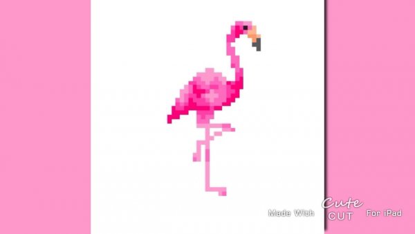 Рисунки по клеточкам лёгкие Фламинго