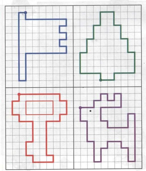 Рисование по клеточкам для дошкольников