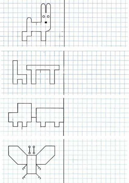 Рисование по клеточкам для дошкольников