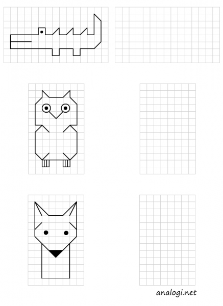 Рисование по клеточкам для дошкольников