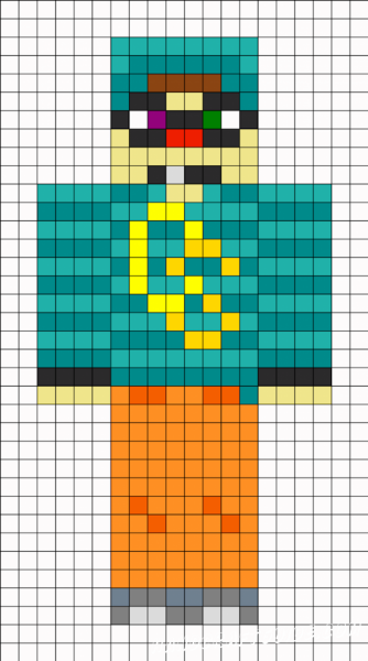Рисунки по клеточкам из МАЙНКРАФТА