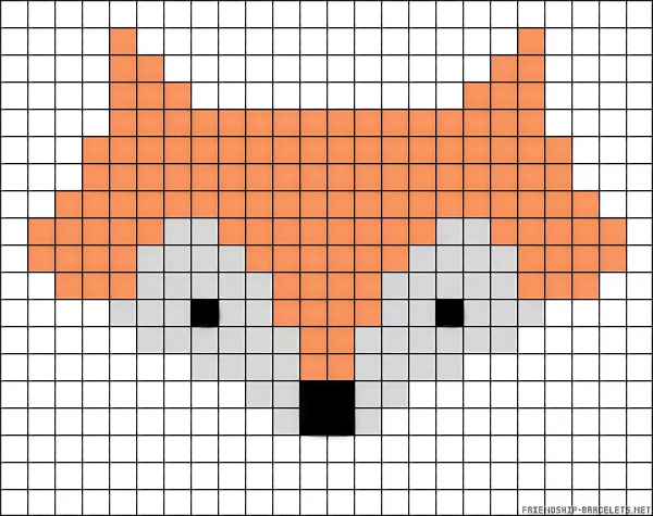 Рисование по клеточкам Лисёнок